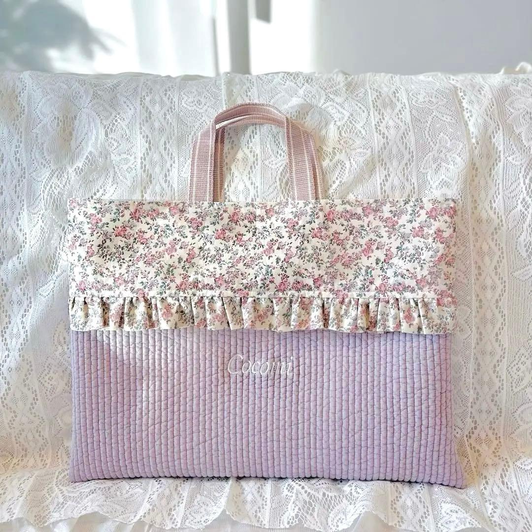 【名前入り】入園入学2点セット　レッスンバッグ　体操着袋　ヌビ　リバティ　名入れ